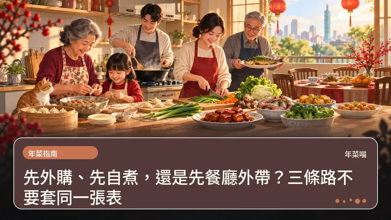 先外購、先自煮,還是先餐廳外帶?三條路不要套同一張表主題插畫